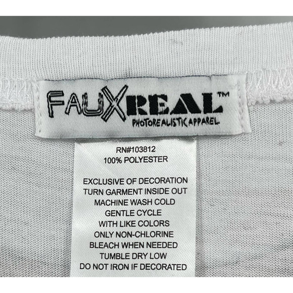 Faux Real Jingle Hell Grumpy Cat Photo Ugly Christmas Print Shirt Womens Sz L - Picture 8 of 8